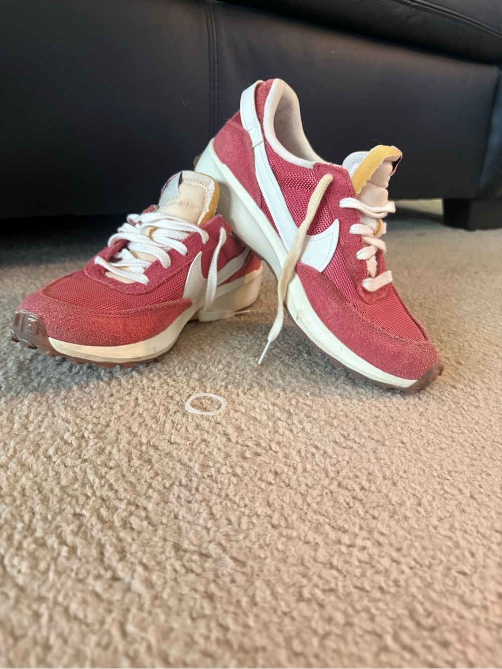 Nike Waffle Debut Vintage Women’s red and White Sneakers
